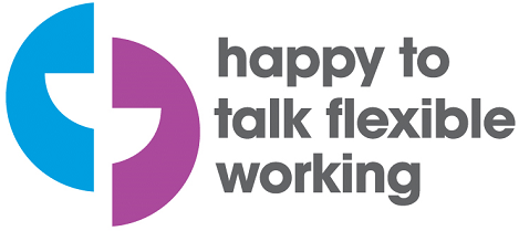 Happy to talk Flexible Working logo